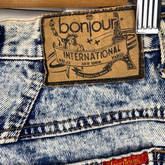 Vintage 80s Bonjour high rise acid wash jeans - Picture 4 of 10